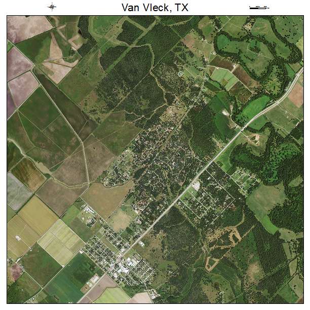 Van Vleck, TX air photo map