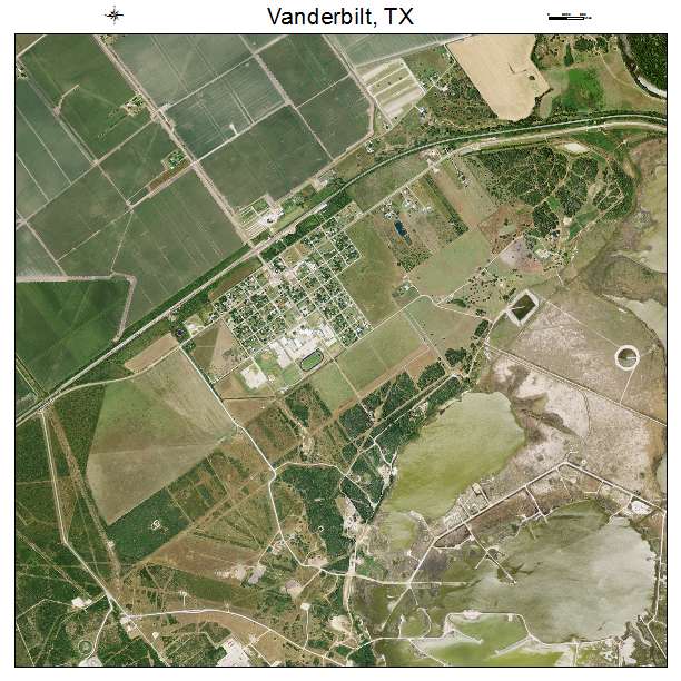 Vanderbilt, TX air photo map