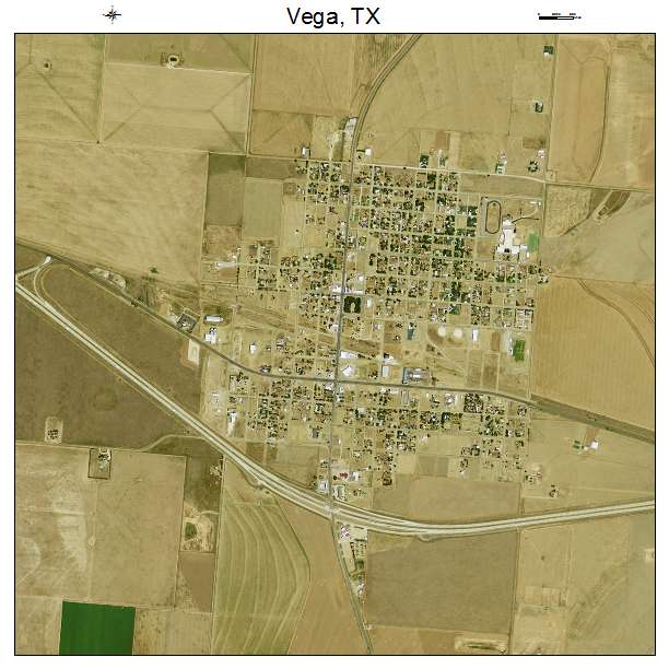 Vega, TX air photo map
