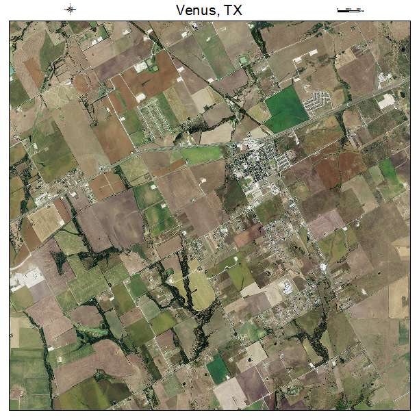 Venus, TX air photo map