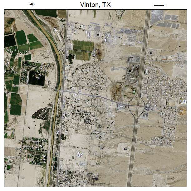 Vinton, TX air photo map