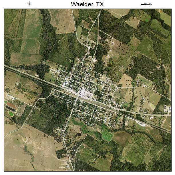 Waelder, TX air photo map