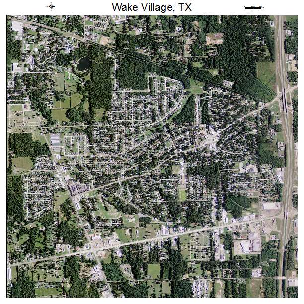 Wake Village, TX air photo map