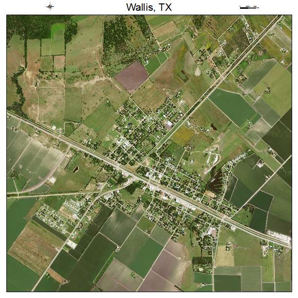 Wallis, TX air photo map