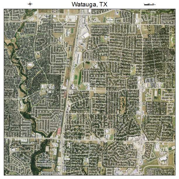 Watauga, TX air photo map