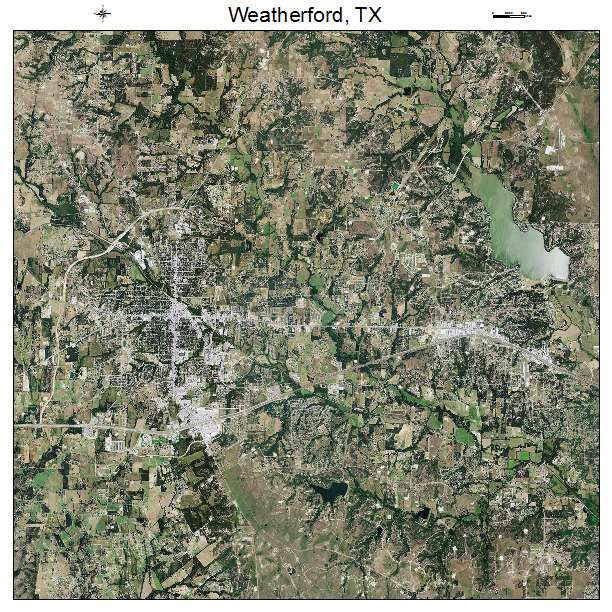 Weatherford, TX air photo map
