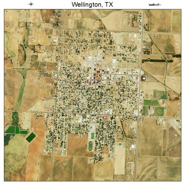 Wellington, TX air photo map