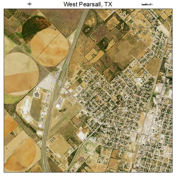 West Pearsall, TX air photo map