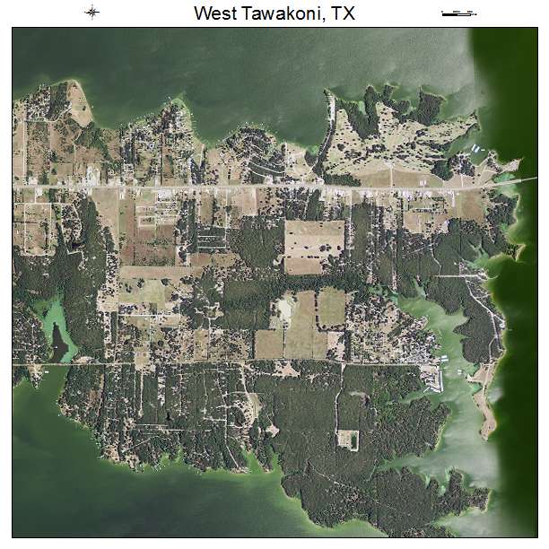 West Tawakoni, TX air photo map