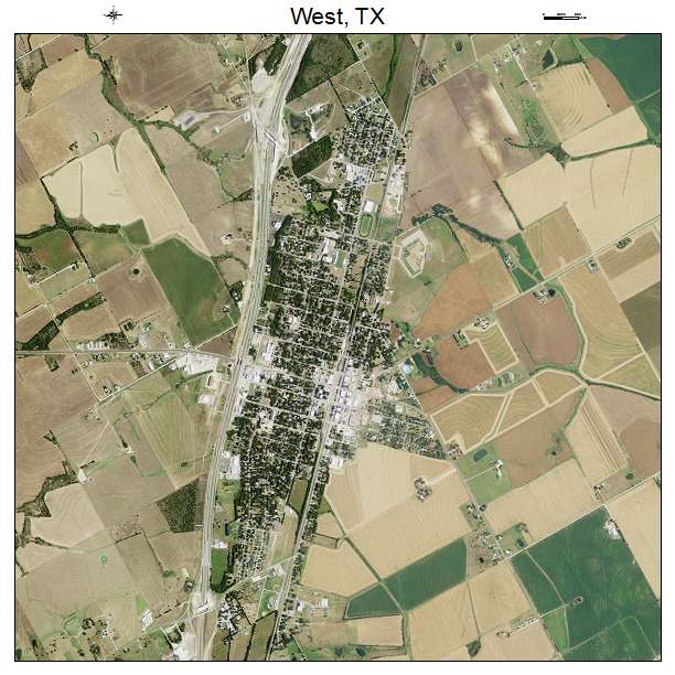 West, TX air photo map