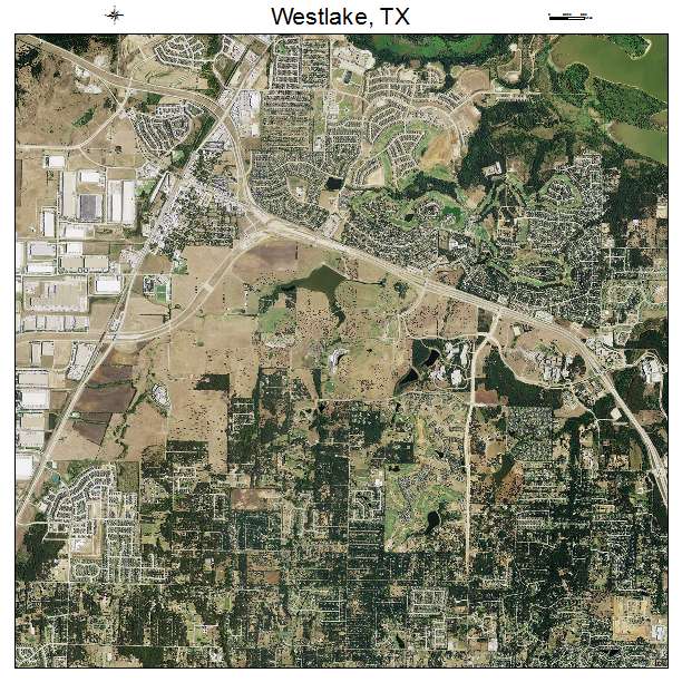 Westlake, TX air photo map