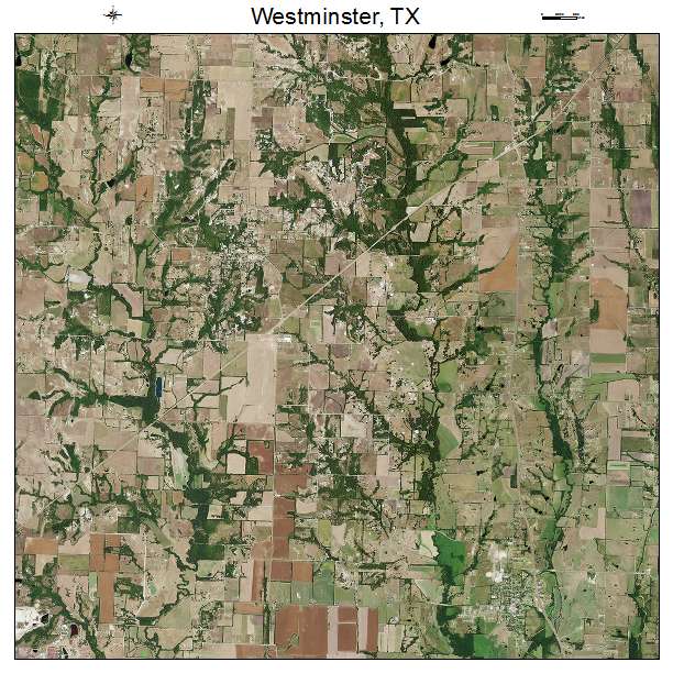 Westminster, TX air photo map