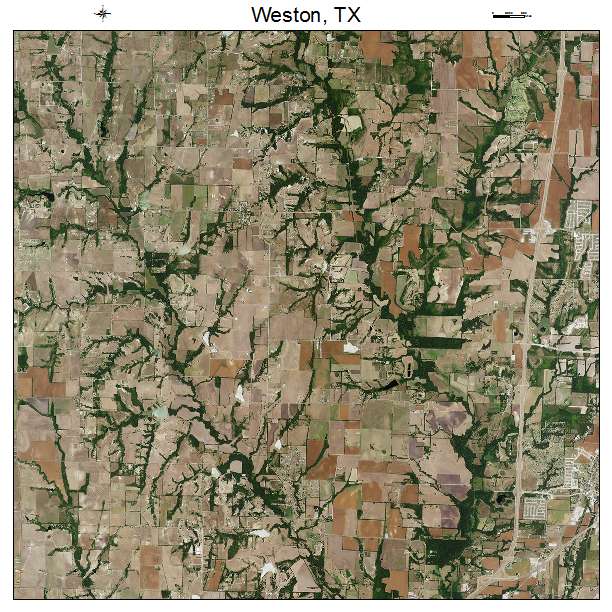Weston, TX air photo map