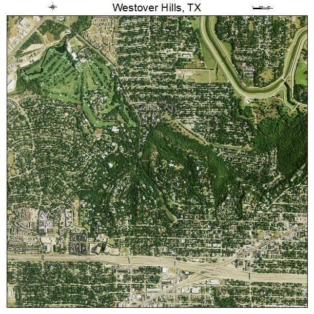 Westover Hills, TX air photo map