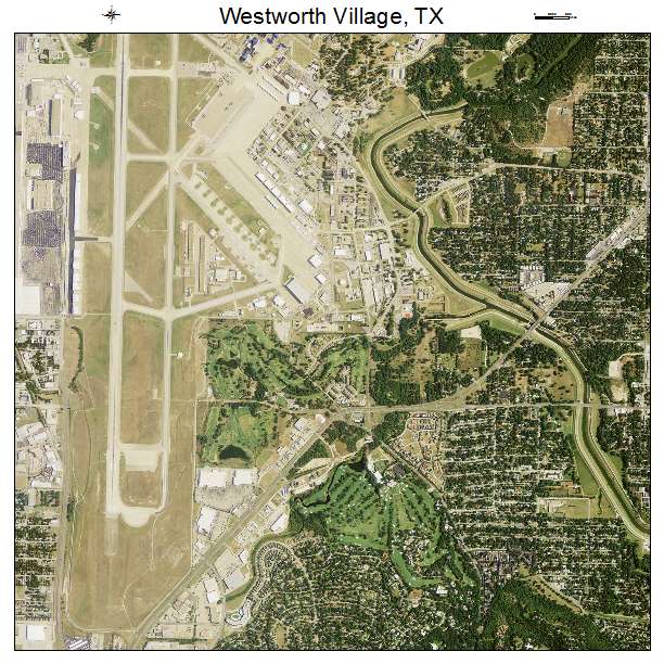Westworth Village, TX air photo map