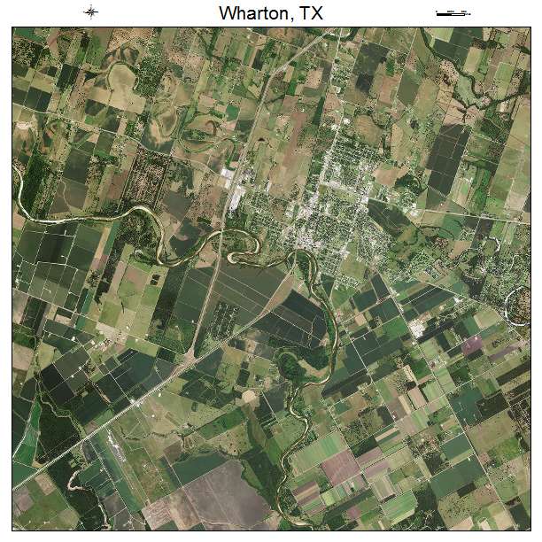 Wharton, TX air photo map