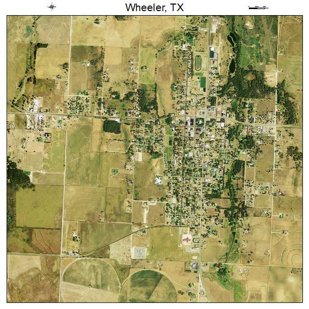 Wheeler, TX air photo map