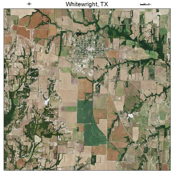 Whitewright, TX air photo map