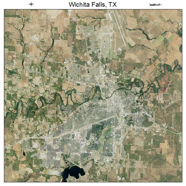 Wichita Falls, TX air photo map