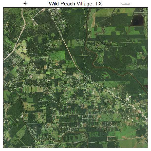 Wild Peach Village, TX air photo map