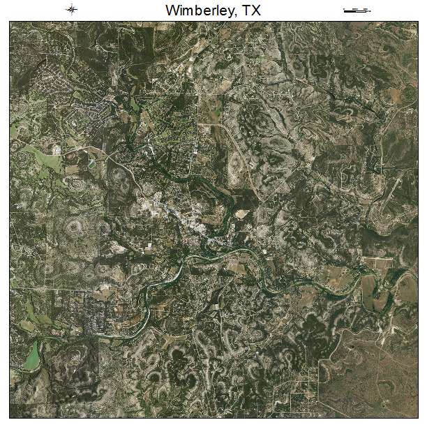 Wimberley, TX air photo map