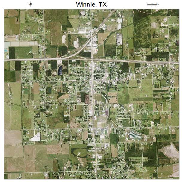 Winnie, TX air photo map