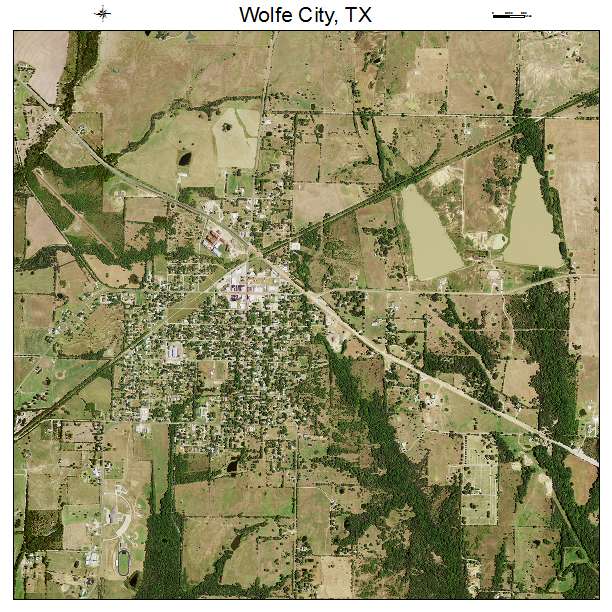 Wolfe City, TX air photo map