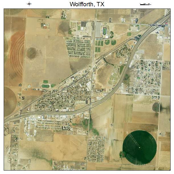 Wolfforth, TX air photo map