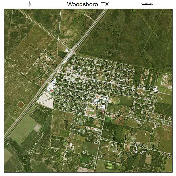 Woodsboro, TX air photo map