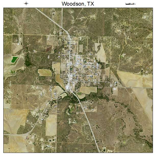 Woodson, TX air photo map