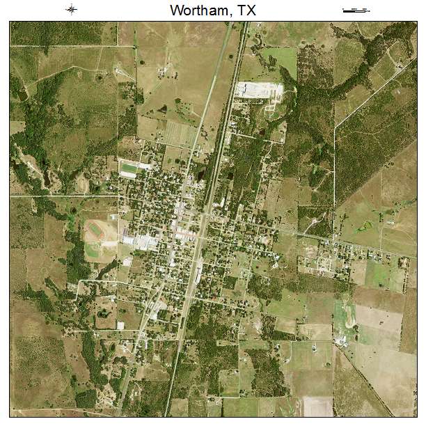 Wortham, TX air photo map