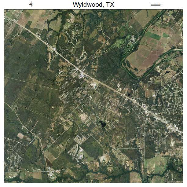 Wyldwood, TX air photo map