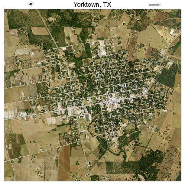 Yorktown, TX air photo map