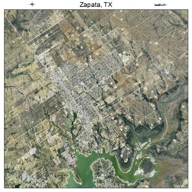 Zapata, TX air photo map