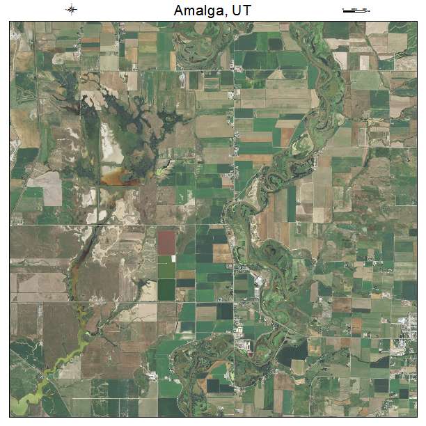 Amalga, UT air photo map