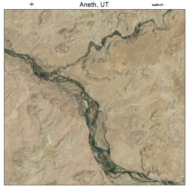 Aneth, UT air photo map