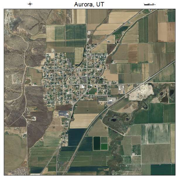 Aurora, UT air photo map