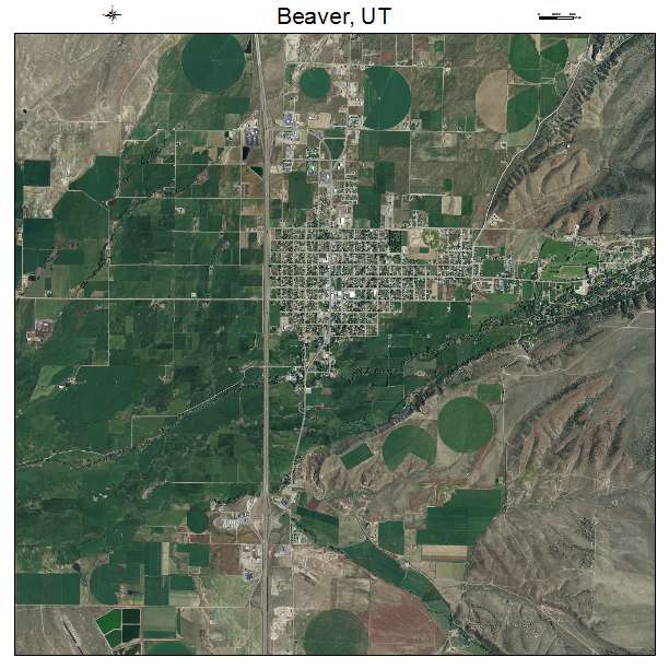 Beaver, UT air photo map