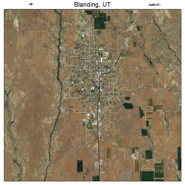 Blanding, UT air photo map