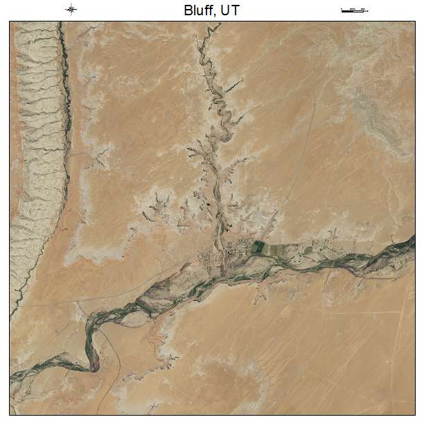 Bluff, UT air photo map