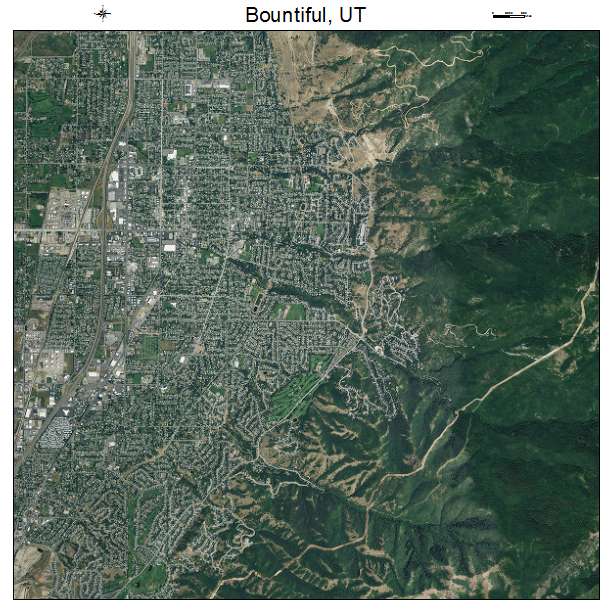 Bountiful, UT air photo map