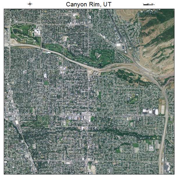 Canyon Rim, UT air photo map