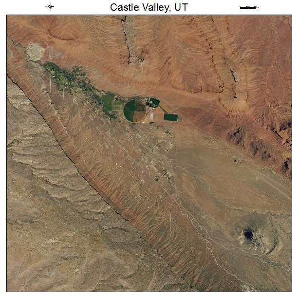 Castle Valley, UT air photo map