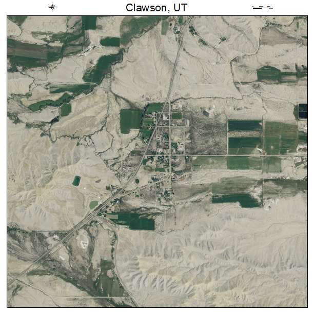 Clawson, UT air photo map