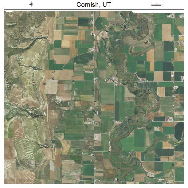 Cornish, UT air photo map