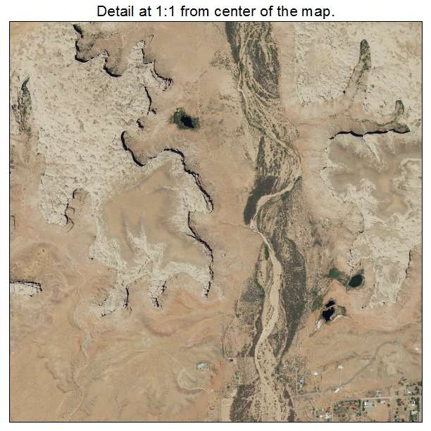 Bluff, Utah aerial imagery detail