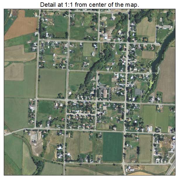 Wellsville, Utah aerial imagery detail