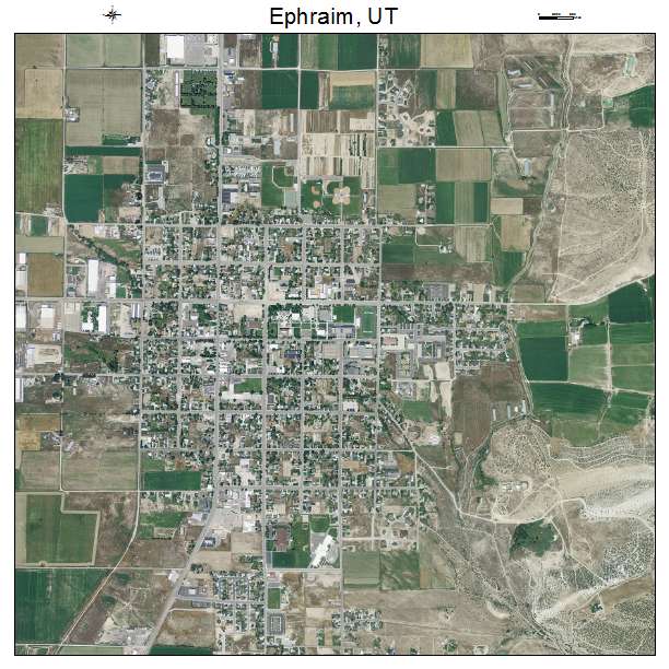 Ephraim, UT air photo map