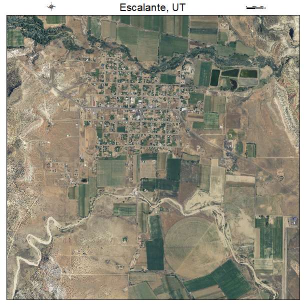 Escalante, UT air photo map