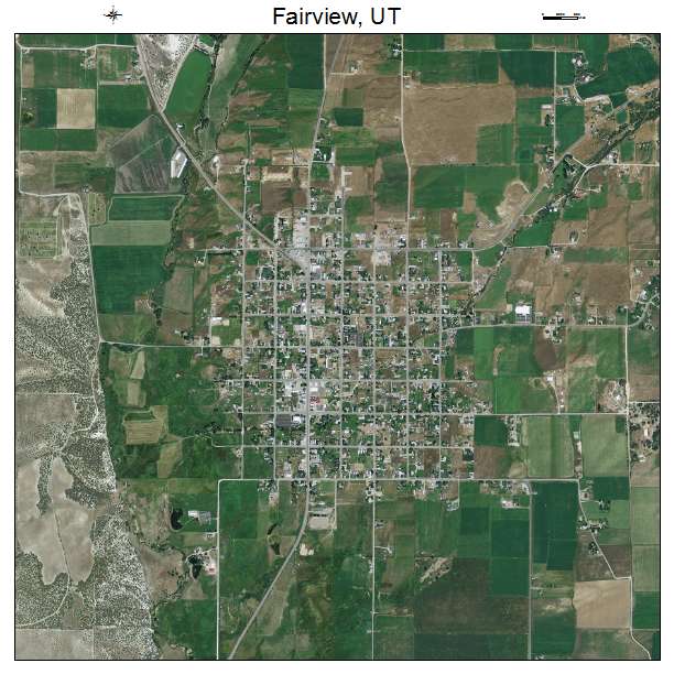 Fairview, UT air photo map